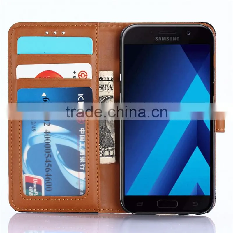 Nature oxford cloth leather card bumper/pocket cell phone case for Samsung