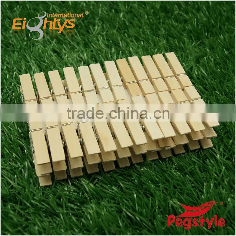 Narture color decorative mini wooden clothes hanging peg clips