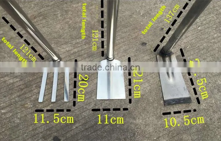13years garden manufacturer high quality stainless steel shining agriculture garden hoe