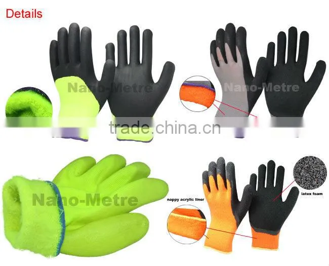 NMSAFETY cheap latex glove men with good grip warm style