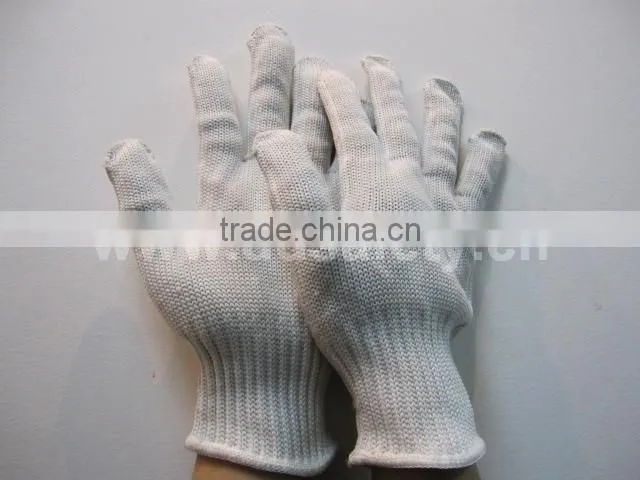 DDSAFETY White Stainless Steel And Polyester Blend Cut Resistant Gloves