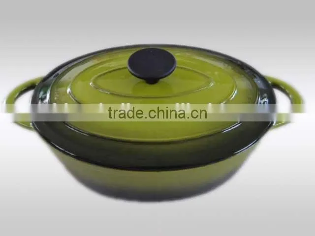 Oval cast iron metal enamelware