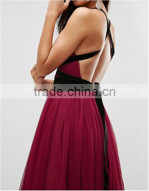guangzhou latest cheap clothing Cross Back Maxi Dress Sexy Good Night Photos