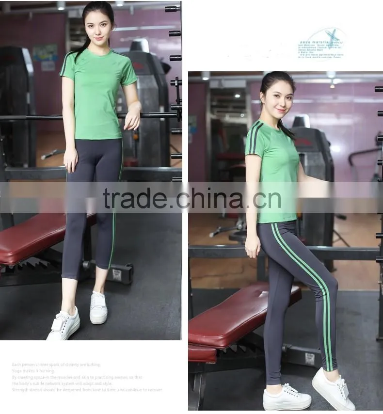 wholesale clothing apparel OEM spandex+nylon sports wears sets for women 2016