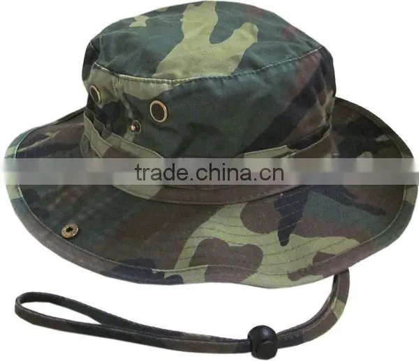 Cotton cool blank custom camo bucket hat