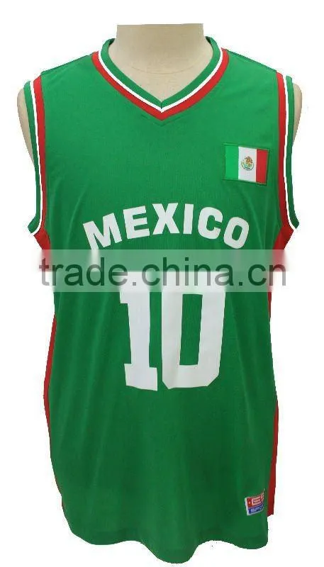 Team basketball jersey with number on back