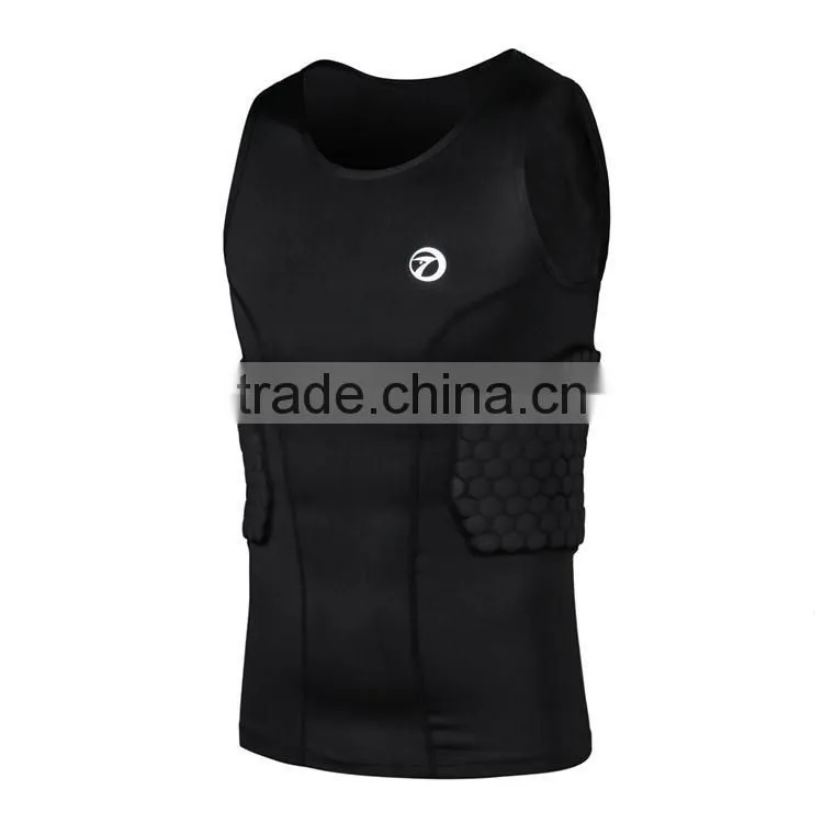 Custom high quality padding compression vest, pad compression gilet protection vest