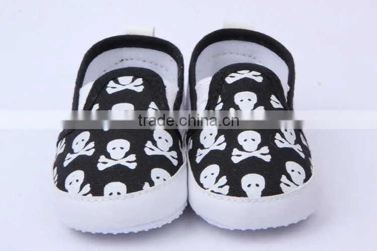 boys and girls blue skull cotton baby canvas shoes Halloween days shoes