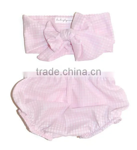 Striped bloomer with black pom poms for infant toddler little baby underwear