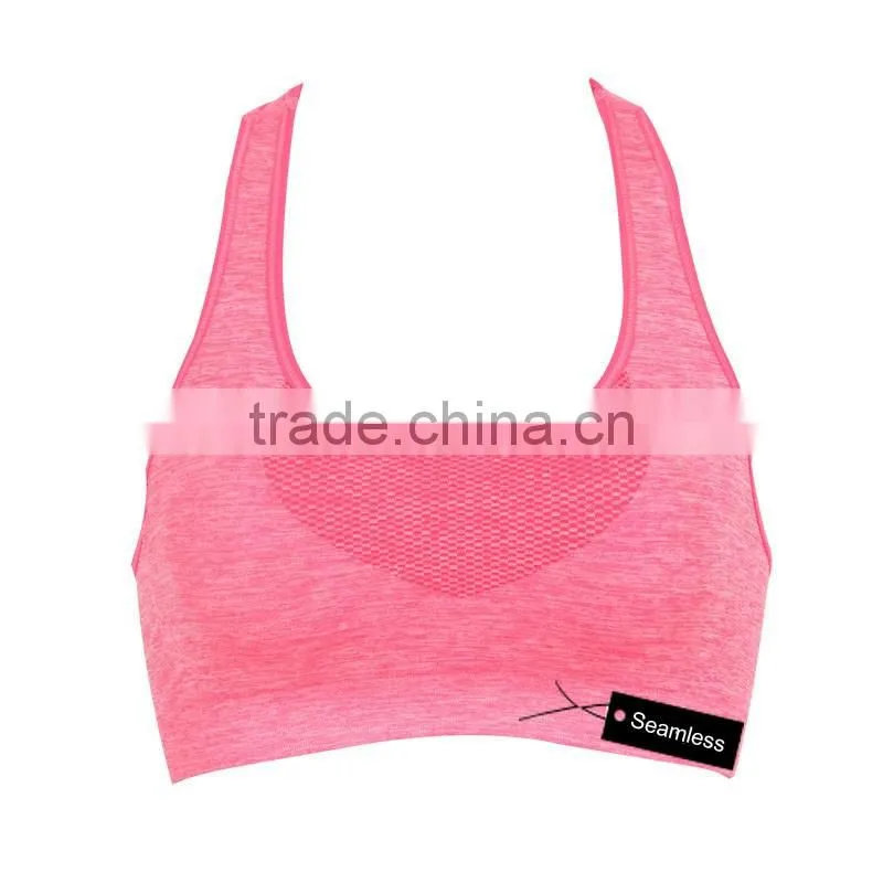 New factory supply seamlee bra ladies lingerie wireless sexy sportswear seamless yoga bra