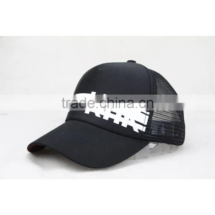 custom cotton 6 panel black baseball cap