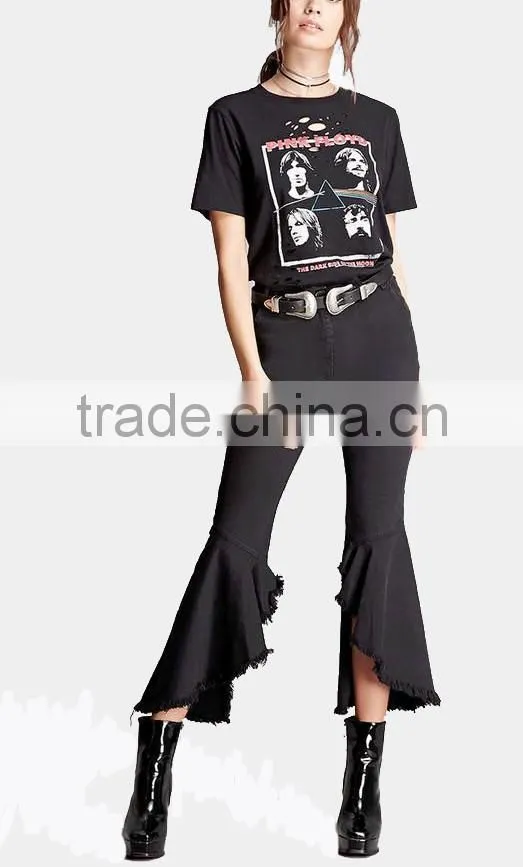 Ruffles fashion stain pants for lady
