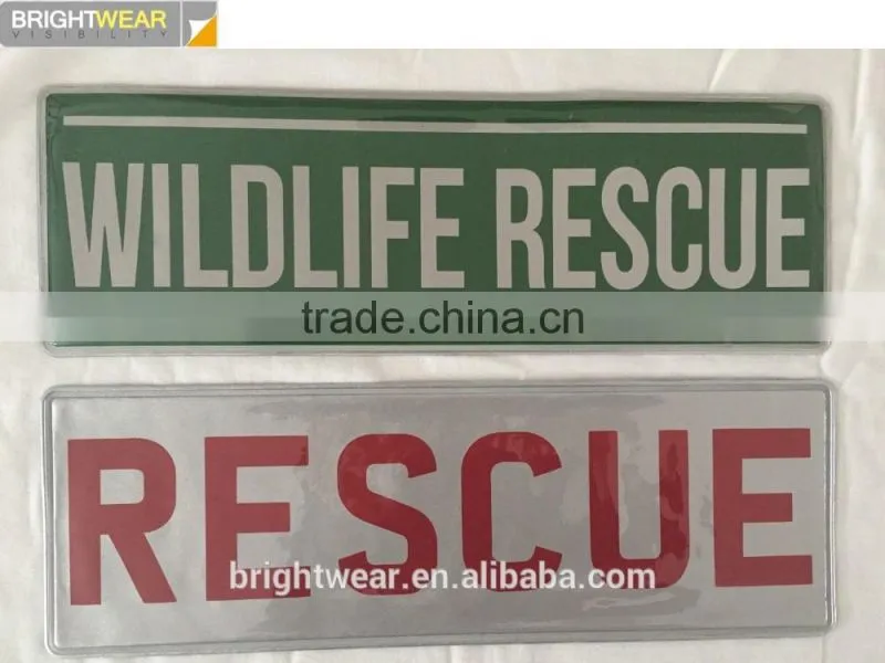 PVC relfective patch with different logo or letter or printing