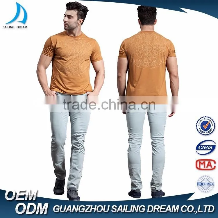 Hot sale oem service grey green latest style casual baggy trousers mens fitness pants