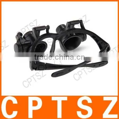 COLEMETER 10X 15X 20X 25X Magnifier Magnifying Eye Glasses Loupe LED Jeweler Watch Repair
