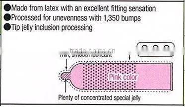 Japan best condom 'KABUTO' --- inside top jelly-filled condom --- 8p