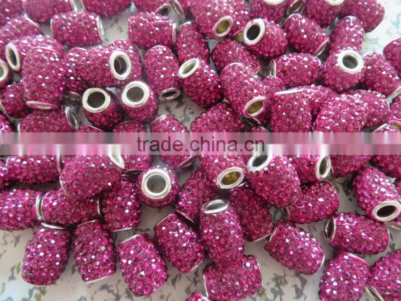Sparkle Clay DIY Jewelry Beads Accessories, Stones Crystals Barrel Beads for Bracelet