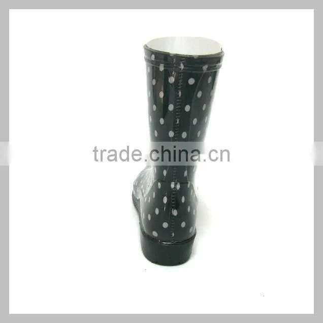 pvc transparent rain boots for lady