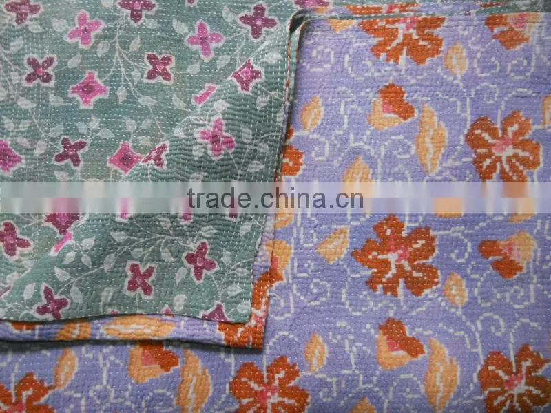 kantha quilts/kantha bedcovers /hand quilted bedcovers/kantha rallis