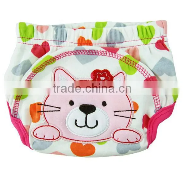 lovely monkey footprints design waterproof baby cloth nappy diaper