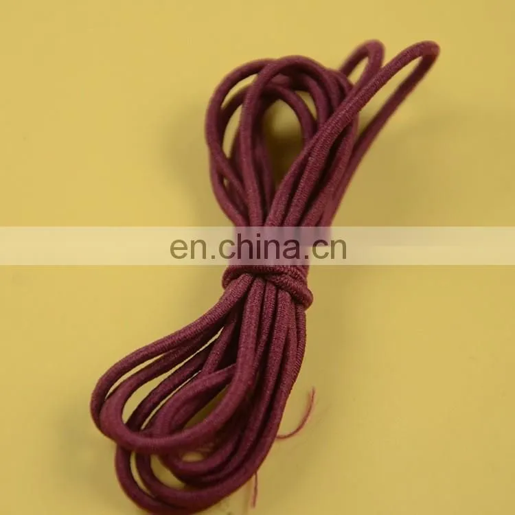stock colored 4mm round elastic cord for garment