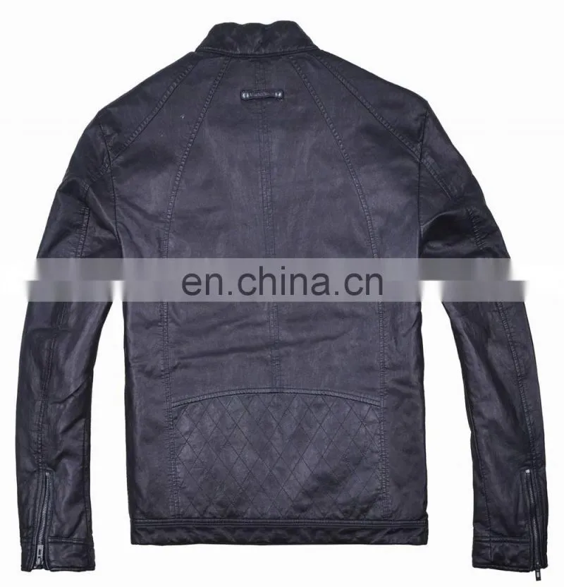 latest fashion mens thick padded softshell pu motocycle clothing