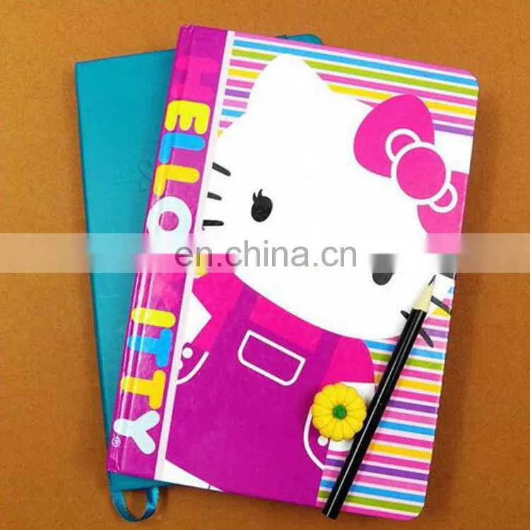 Custom A4/A5 cattoon student notebook with perfect binding with coloring paper printing