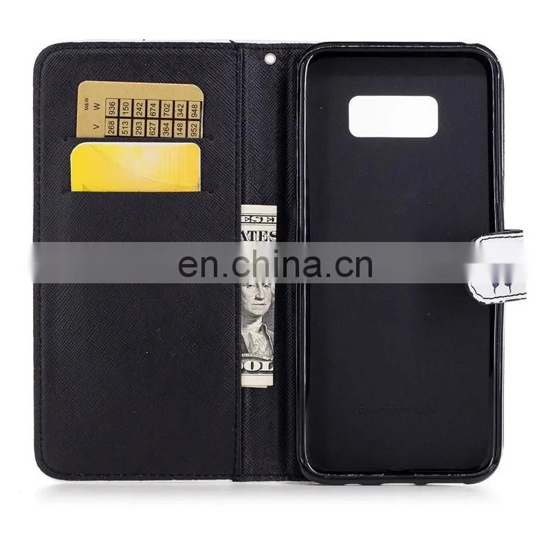 2017 new PU leather+TPU stand leather phone case for Samsung Galaxy S8 Plus