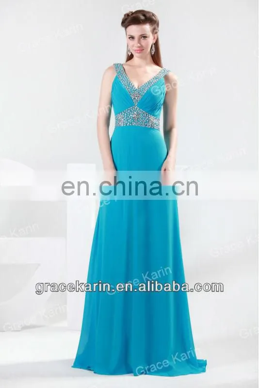 Grace Karin Charming The Turquoise Formal Evening Gown Dresses CL4419