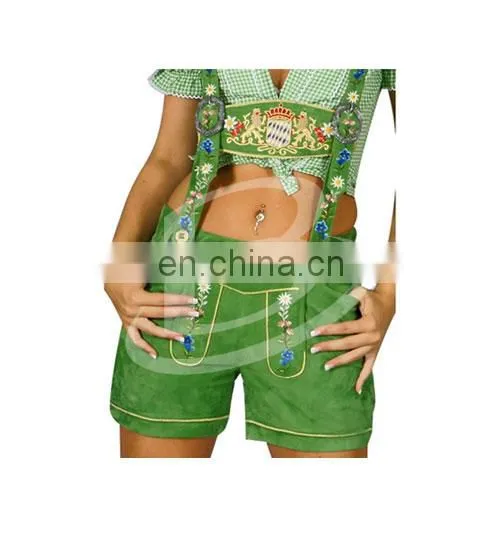 German Bavarian Oktoberfest Trachten Men Short Kurze Lederhosen