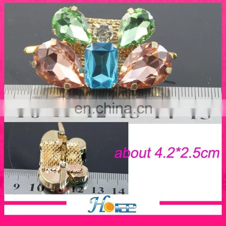 high quality crystal rhinestone shoe accessory shoe buckle for lady shoes