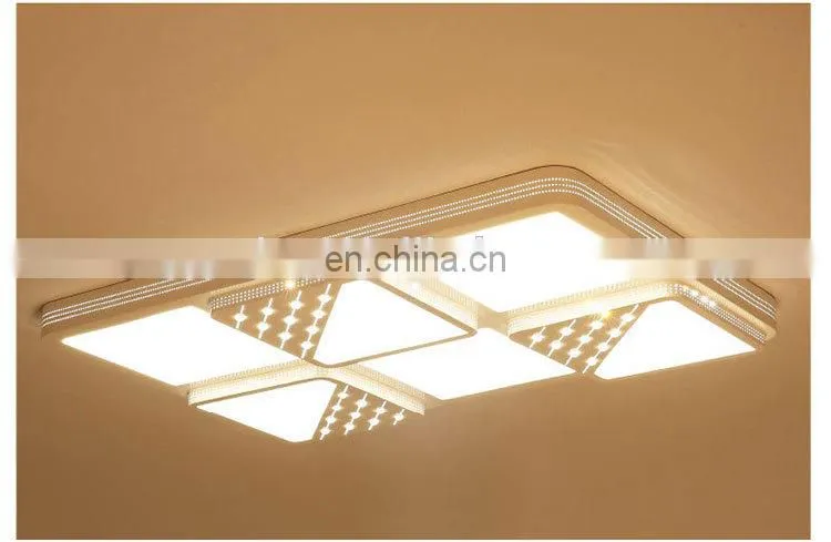Iron Acrylic Rectangular Simple LED Ceiling Light Atmosphere Living Room Bedroom Lights