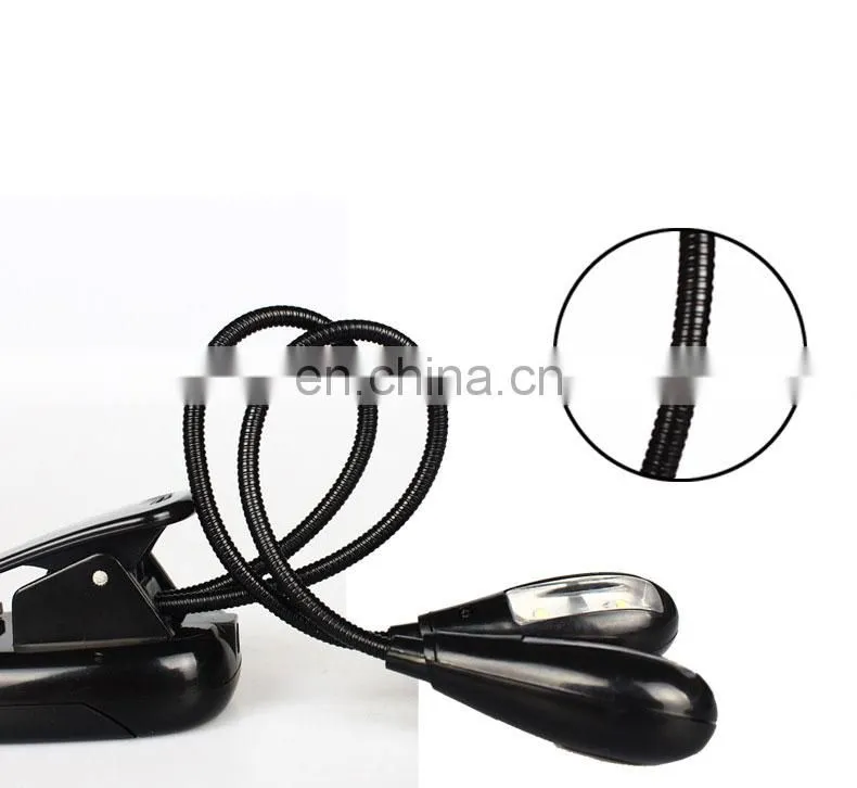 New 4 LED Desk Lamp Learning Eye Clip Book Light Dormitory LED Reading Clip Light