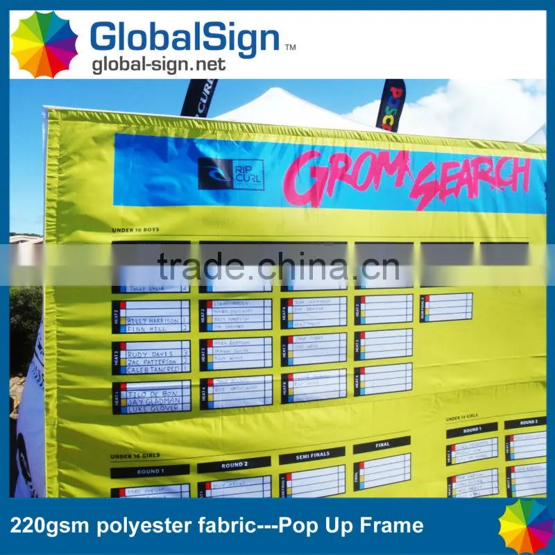 Good quality printed polyester banners for backdrops from shanghai GlobalSign