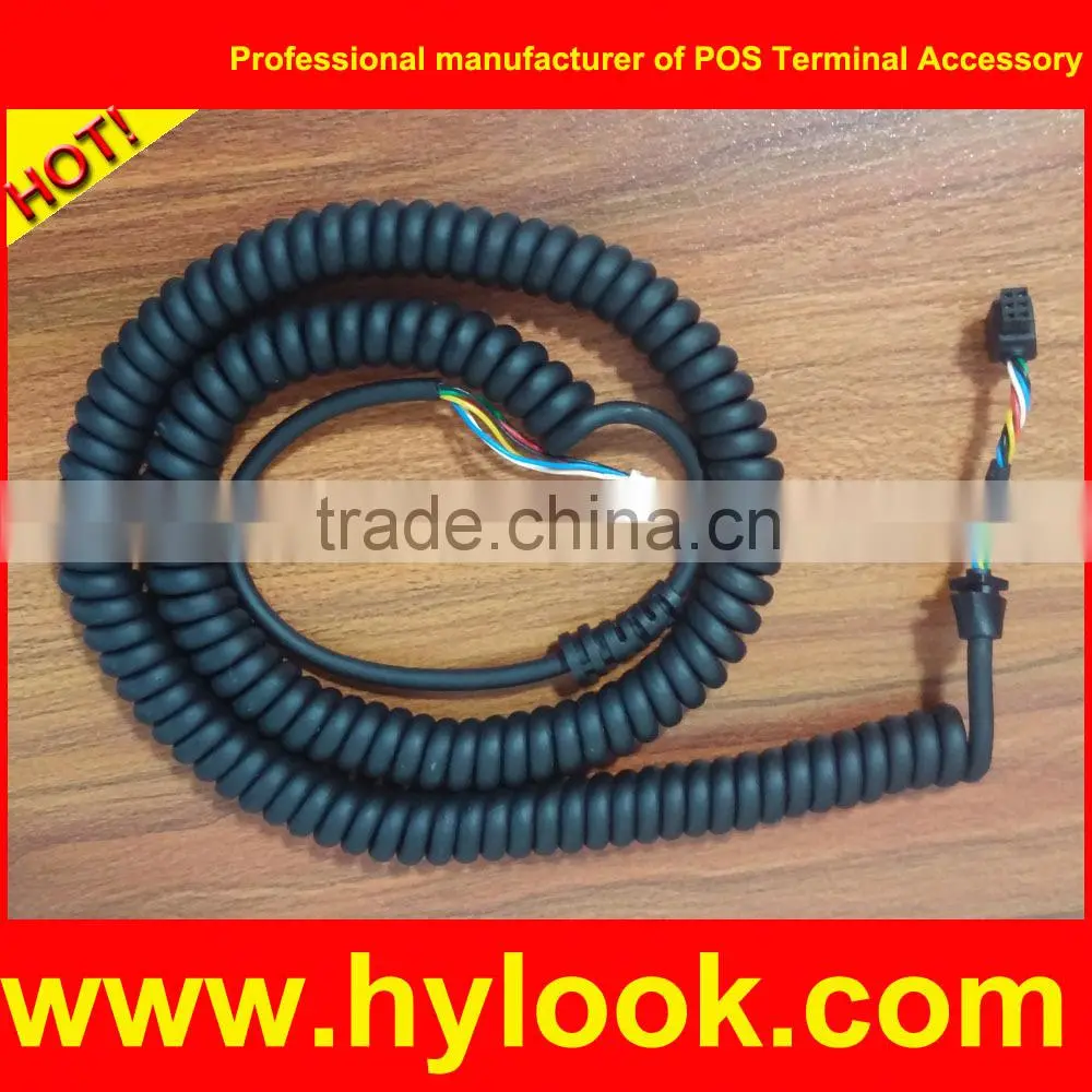 OEM Curly Sprial cable for verifone Nurit 8210 Base and handset