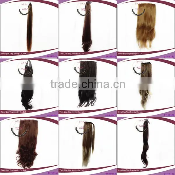 cheap fashion new design fake brown braid hair ponytail