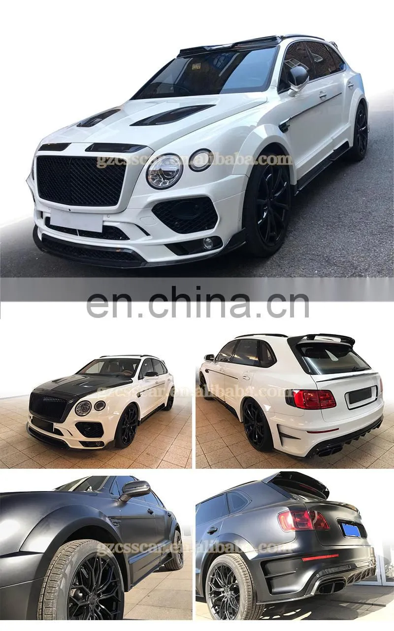 Good fitment Mansry carbon fiber car bumper body kit for bentley bentayga