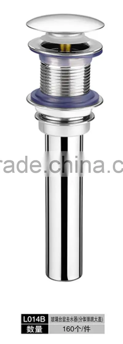 2015 Hot sale Made in China Wesda Bathroom Accessories Kitchen Stainless Steel Push down pop up Basket Sink Strainer Drain