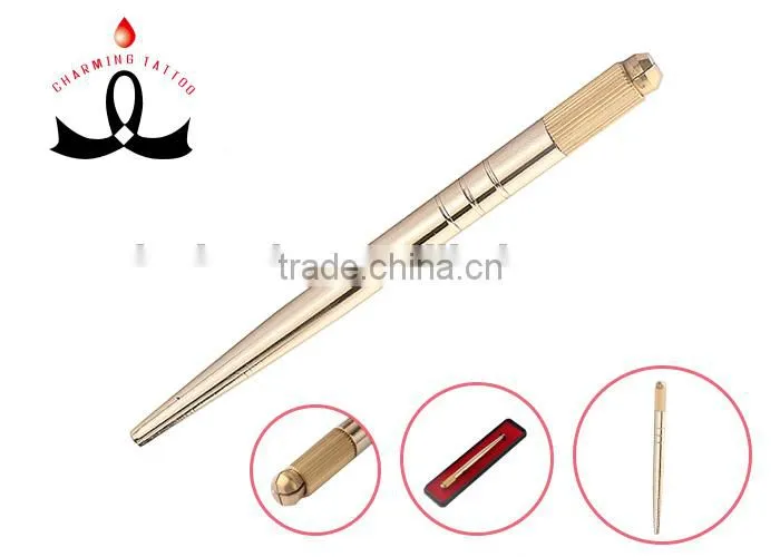 Heavy gold eyebrow tattoo manual permanent makeup pen