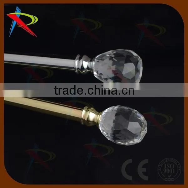 Adjustable Modern 19mm Metal meeting room Window Curtain Pole Finial