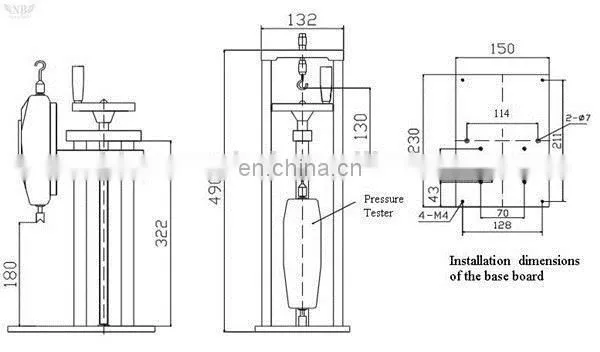 Manual type screw Vertical Horizontal Dual Push Pull Test Stand