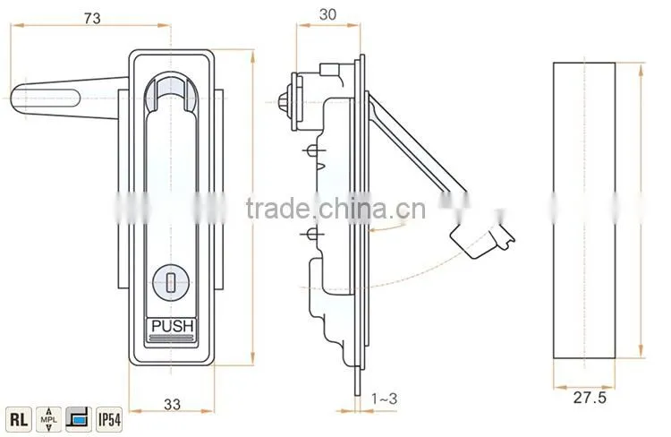 Wholesale Cheap panel electric lock for industry metal cubicle use