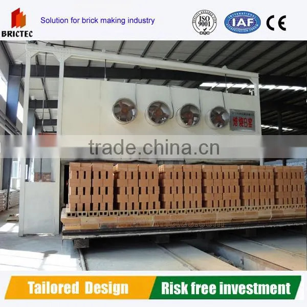 Red clay brick factory with double stacking firing process