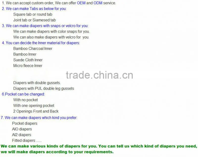 AnAnBaby High Quality Bamboo AIO Custom Cloth Diaper