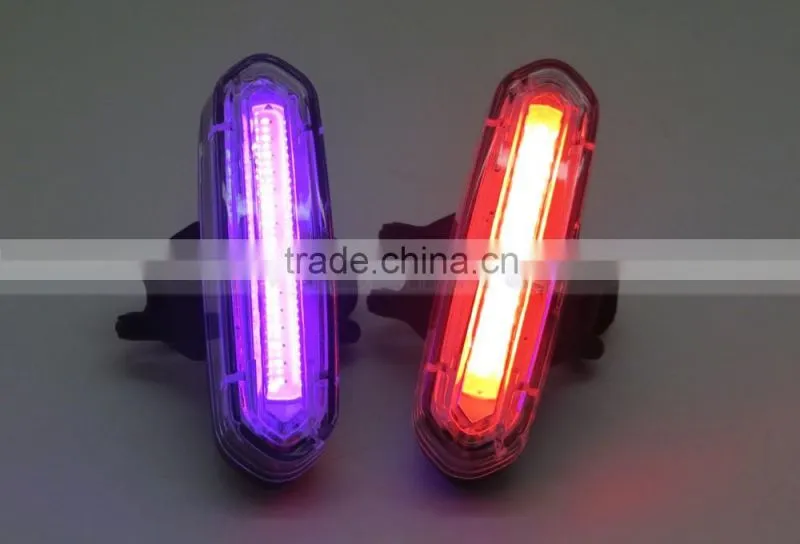 Blue Red LED Plastic Clip Collar 120LM Bicycle Front Light Warm Security Lamp