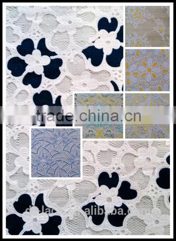2015 China supplier 20% polyester 80% cotton mesh lace fabric