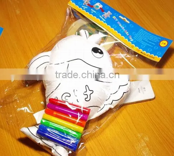 washable painting plush toy/painting plush toy/paint toy