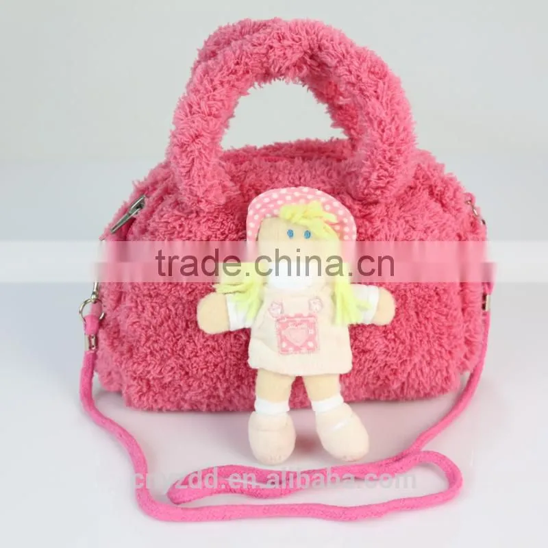 Soft Doll Handbag Four Colors to Choose/Plush Toy Bag 24*18cm /Stuffed Clothe Doll Handbag