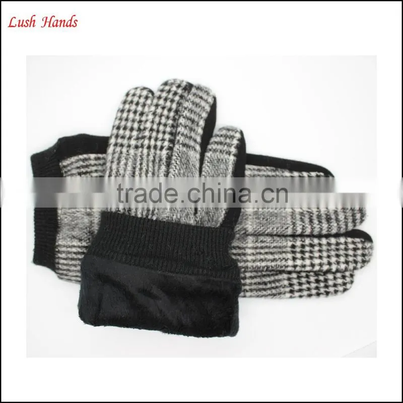 ladies delicate factory woolen gloves lining with polyester