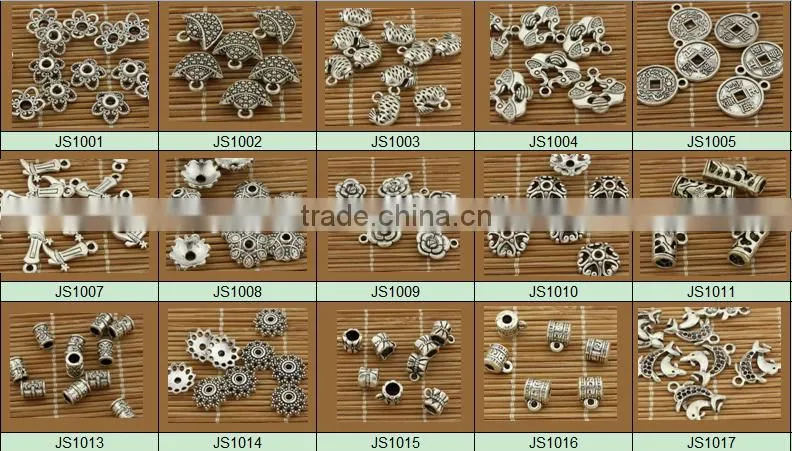 JS0957 Wholesale metal flower end caps for jewelry or tassels